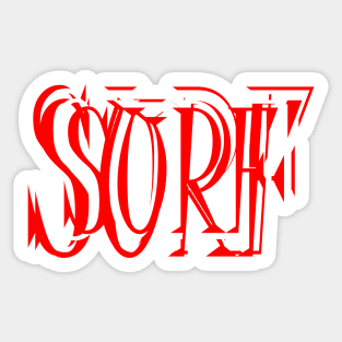 SURF RED ALERT Sticker